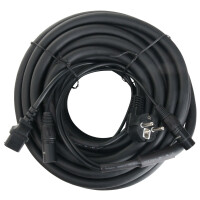 Pronomic Stage EUIECX-15 hybride kabel Schuko-stekker naar IEC-bus, XLR/XLR 15m