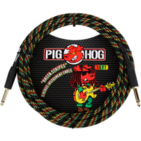 Pig Hog "Rasta Stripes" Câble Pour Instrument 3m