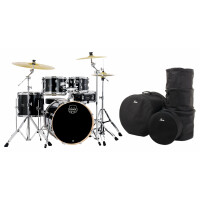 Mapex Venus Fusion Drumkit Black Galaxy Sparkle Taschen Set