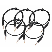 Pronomic Stage INST-0.5 câble instrument noir jack 0,5m - Lot de 5