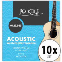 Rocktile Corde leggere per chitarra acustica Set 10x