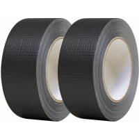 Gerband 246 Gaffa Tape Gewebeklebeband 48mm x 50m Schwarz 2x Set