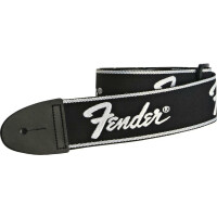 Fender Strap 2" Running Logo BLK/WH