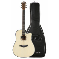 Rocktile WSD-100C NT Guitarra acústica folk, dreadnought Set con funda acolchadas