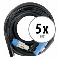 Pronomic Stage PPD-10 cable híbrido Powerplug/DMX Juego de 5