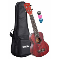 Cascha Premium Mahagoni Sopran Ukulele Set Rot