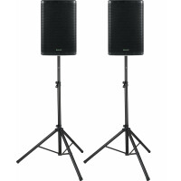 Pronomic C-215 MA 15" altavoz activo de 2000 vatios set con soportes