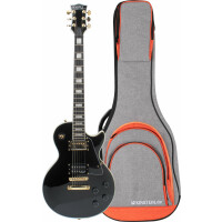 Rocktile Pro L-200BK Deluxe E-Gitarre Black Gigbag Set