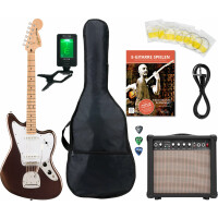 Squier Affinity Series Jaguar Metallic Brown Starter Set