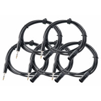 Pronomic Stage JXM-2.5 stereoklink/XLR 2,5m 5x set