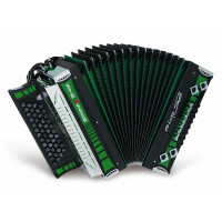 Strasser 4/III De luxe SE Harmonika G-C-F-B, mit X-Bass, Grün