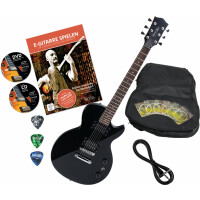 Rocktile L-100 BL guitarra eléctrica Black con accesorios