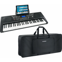 McGrey LK-6150 61 Tasten Keyboard mit Leuchttasten und MP3-Player Taschen Set