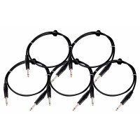 Pronomic Stage INST-1 cable de clavija jack 1 m negro, Set de 5x