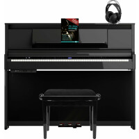 Roland LX6-PE E-Piano Schwarz Hochglanz Set