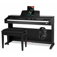 Classic Cantabile DP-A 310 SM Digitale Piano Zwart Mat Set met Pianobank en Hoofdtelefoon