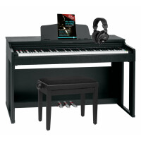 Classic Cantabile DP-230 SM Digitale Piano Zwart Mat Set met Pianobank en Hoofdtelefoon