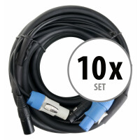 Pronomic Stage PPD-10 cable híbrido Powerplug/DMX Juego de 10