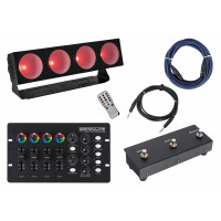 Eurolite LED CBB-4 COB RGB Lichtanlage mit DMX Foot Controller Set