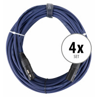 Set de 10 cables Pronomic StageDMX3-20 DMX 20 m, set de 4