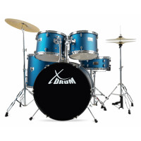 XDrum Semi 22" Standard Schlagzeug Satin Blue Sparkle inkl. Schule - Retoure (Verpackungsschaden)