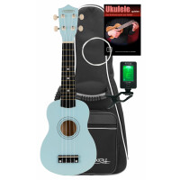 Classic Cantabile US-50 BL sopraan ukulele blauw set