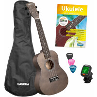 Cascha Linde Sopran Ukulele Set Schwarz