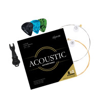 Shaman Acoustic cordes pour guitare acoustique, y compris 2 cordes de rechange et 3 plectres