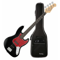 Rocktile Pro JB-30BK 70's Deluxe E-Bass Black Set inkl. Gigbag