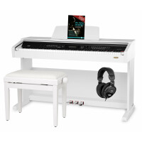 Classic Cantabile DP-A 310 WM Digitale Piano Wit Mat Set met Pianobank en Hoofdtelefoon