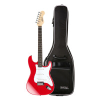 Shaman Element Series STX-100R Guitarra eléctrica rojo Set con funda de transporte