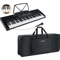 McGrey LK-6120-MIC Leuchttasten-Keyboard mit Mikrofon schwarz Taschen Set