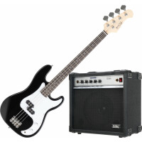 Rocktile Bajo eléctrico Puncher Bass Black(incluye amplificador)