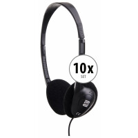 Pronomic KH-10BK casque noir Lot de 10