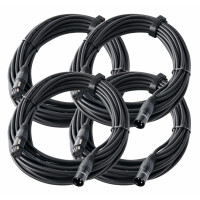 Pronomic Stage XFXM-Blue-10 Cable de micrófono XLR 10 m negro, set de 4