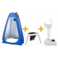 Stagecaptain Quixie Privacy Portables wasbak en toilet Set