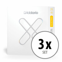 D'Addario XS Nickel Plated Steel 09-46 Super Light Top / Regular Bottom 3x Set