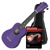 Classic Cantabile US-100 VT Sopran-Ukulele violett Set inkl. Tasche + Lernheft