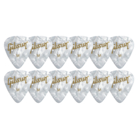 Gibson White Pearl Picks Medium Confezione Da 12