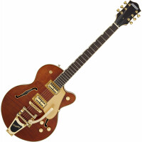 Gretsch Electromatic LTD Flame Okoume Broadkaster Jr. Single-Cut with Bigsby Roundup Orange