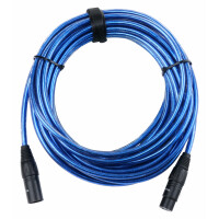 Pronomic Stage câble pour microphone XLR (10 m) - bleu métallique