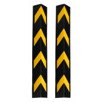 Stagecaptain KS-8010 Adhésif Protection d'Angle des bords les Garages Caoutchouc (Noir/Jaune) Set x2