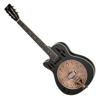 Ortega RRG40CE-DBK-L Resonatorgitarre Distressed Black  - Retoure (Zustand: sehr gut)