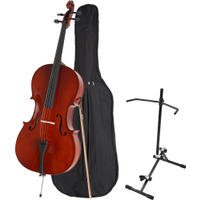 Classic Cantabile CP-100 set de violoncelle 4/4 naturel avec support