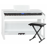 FunKey DP-2688A BM set de piano digital blanco satinado con Economy bank