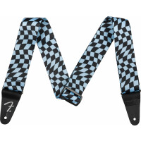 Fender Wavy Checkerboard Polyester Strap 2" Blue