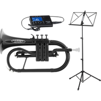 Classic Cantabile KFL-30BK MardiBrass Kunststof Bb-Vleugelhorn Zwart Set