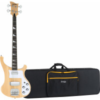 Rocktile Pro RB-400N Lumberjack E-Bass natur Softcase Set