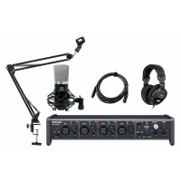 Tascam US-4x4HR USB Audio-Interface Podcast Set