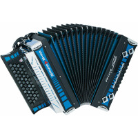 Strasser 4/III De Luxe SE Harmonika B-Es-As-Des, X-Bass, Schwarz/Blau